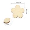 PATIKIL 20mm Wooden Flowers - 50 Pieces view 2