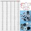 10 Food-Grade Silicone Hole Plugs, Push-On Grommet Caps (230 mm), White, A5.5 mm (3 mm Hole) view 2
