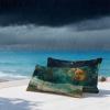 Outdoor Moon Cushion Covers, 2-Pack, 60 x 80 cm, Beach Pattern, Waterproof Linen, Hidden Zipper, BY8 B-5 view 1