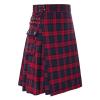 Men’s Green Kilt, Vintage Scottish Medieval Wrap Skirt with Cargo Pockets view 4