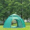 Four-Season Family Camping Tent for 3–4 People, Pop-Up Sun Shelter, Easy Setup, Black, for Beach, Hiking, Backpacking, and Fishing view 2