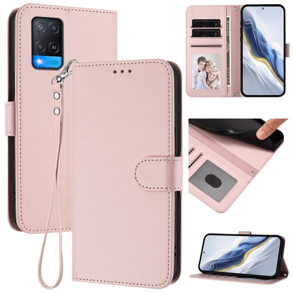 Pink Wallet Case for Oppo A55/A55s/A53s 5G/A56 5G/A16/A16s/A54s/A54 and Realme V11 5G9