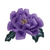 Peony Flower Patch, 14 x 12.5 cm, Iron-On or Sew-On, for Wedding Dress, Denim Jacket, and Crafts (Purple) view 1