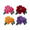 Peony Flower Patch, 14 x 12.5 cm, Iron-On or Sew-On, for Wedding Dress, Denim Jacket, and Crafts (Purple) view 3