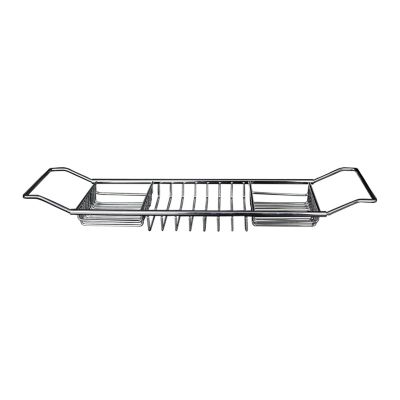 Multifunctional Stainless Steel Bathtub Tray, Silver Bathtub Caddy for Relaxation and Self-Care