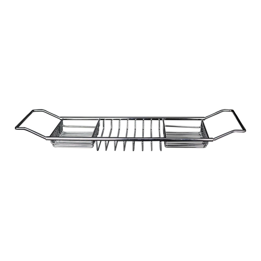 Multifunctional Stainless Steel Bathtub Tray, Silver Bathtub Caddy for Relaxation and Self-Care