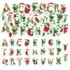52 Christmas Letter Stickers - Mini Scrapbook Stickers Set view 1