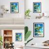 NEWENMO Blue Beach House Diamond Painting Kit view 3
