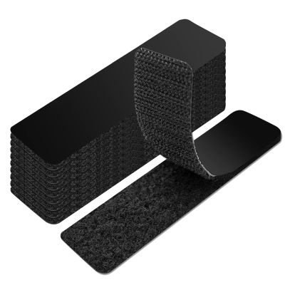 Hook and Loop Tape - Black Adhesive Strips