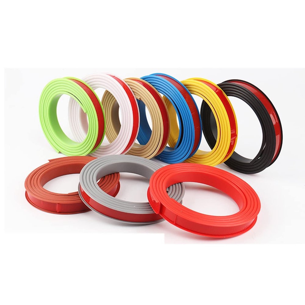 UZAMIRLEX Self-Adhesive U-Shaped Flexible Edge Sealing Strip, TPE, Black, 15 mm x 2 m