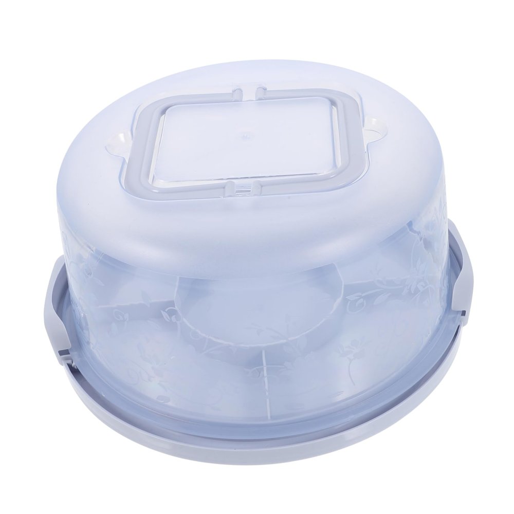 LAPYAPPE Clear Round Cake Box, PP Cake Carrier with Handle for Cakes and Cupcakes