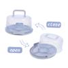 LAPYAPPE Clear Round Cake Box, PP Cake Carrier with Handle for Cakes and Cupcakes view 3