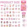 50 Pack Pink Stickers view 2