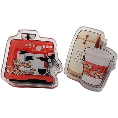 Glixoft Binder Clips, Coffee Acrylic Clips, Notebook Clips, Retro Paper Clips for Receipts, File Organization and Journals