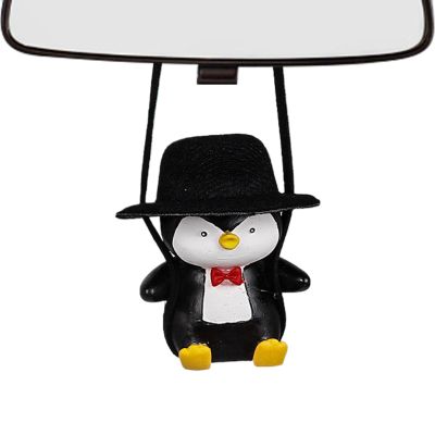 Swinging Animal Car Decor - Cartoon Mirror Pendant