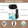 linqin Travel Coffee Mug with Lid, Stainless Steel, Insulated, Leakproof, 480 mL, Turquoise/White view 3