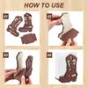 NBEADS Wooden Napkin Holder in Western Cowboy Boot Style view 2