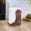 NBEADS Wooden Napkin Holder in Western Cowboy Boot Style view 3