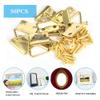 Phefop 50-Pack Picture Frame Hanging Hooks, Iron Wall Hanging Set for Artwork and Home Decor (D) view 2