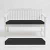 AZMAHT Linen Bench Cushion, Black, 120 x 35 x 5 cm view 1