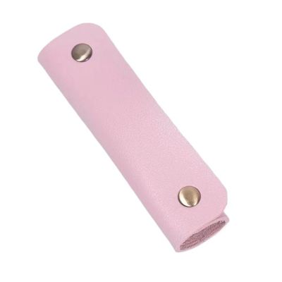 PU Leather Handle Cover, Grip Protector for Luggage and Leashes (Pink)