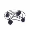 QAUUCP Movable Plant Caddy, Round Iron Plant Stand with Universal Wheels and Brake, 25/30/35 cm (35 × 6 cm Stand) view 1