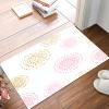 JHAOUNUK Soft Bathroom Rug 40 x 60 cm, Pink with Gold Dot Pattern view 2
