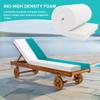 EXZFW 8 cm Thick Weather-Resistant Sun Lounger Cushion, Portable Outdoor Garden Lounger Pad, Recliner Seat Cushion with Adjustable Strap, Gray 33, 183 x 53 x 5 cm view 3