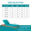 EXZFW 8 cm Thick Weather-Resistant Sun Lounger Cushion, Portable Outdoor Garden Lounger Pad, Recliner Seat Cushion with Adjustable Strap, Gray 33, 183 x 53 x 5 cm view 4