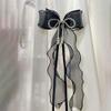 Curtain Tieback with Bow, Black view 1