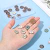 Mother of Pearl Buttons, 50 pcs 15mm 2-Hole Dark Sewing Buttons view 3