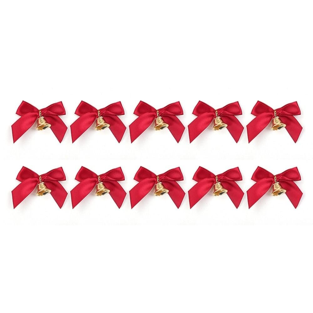 10 x Christmas Bows with Bells