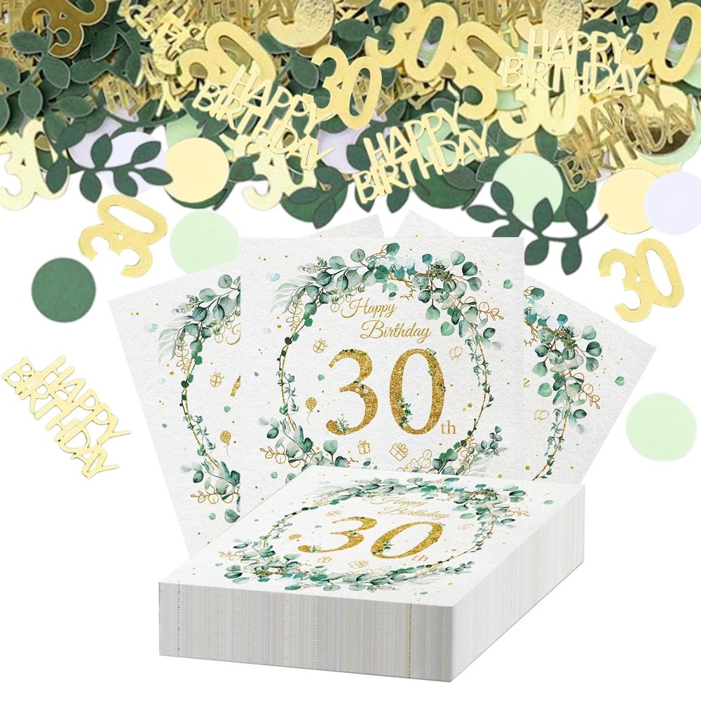 Werownsgso 20 Pack 30th Birthday Napkins