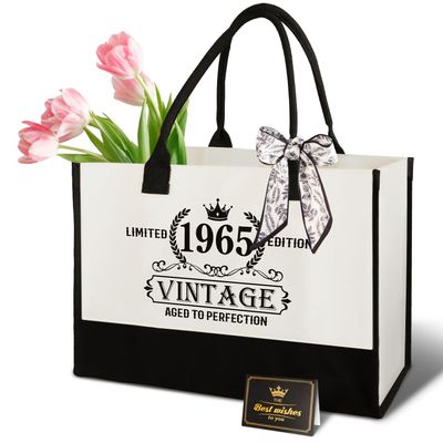 Giftota Vintage 1965 Canvas Tote Bag