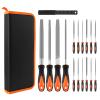 17-Piece Metal File Set, T12 Alloy Steel, 4 Large Files, 12 Needle Files and Wire Brush view 1