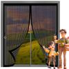 Magnetic Insect Screen Curtain, 105 x 126 cm, Self-Closing, Black view 1