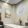 360° Rotating Round Aluminum Window with Handles, Tempered Glass, White, 23.62 in/60 cm view 3
