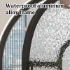 360° Rotating Round Aluminum Window with Handles, Tempered Glass, White, 23.62 in/60 cm view 4