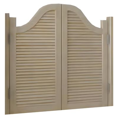 YVYKFZD Retro Solid Wood Swing Door, Saloon Door, Louvered Double Door with Hinges, W140 x H80 cm (55 x 32 in)