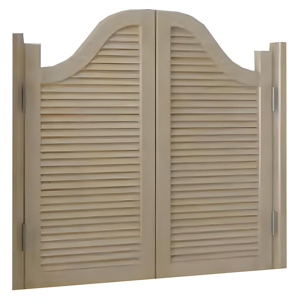YVYKFZD Retro Solid Wood Swing Door, Saloon Door, Louvered Double Door with Hinges, W140 x H80 cm (55 x 32 in)
