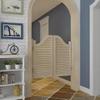 YVYKFZD Retro Solid Wood Swing Door, Saloon Door, Louvered Double Door with Hinges, W140 x H80 cm (55 x 32 in) view 2