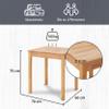 KHG Solid Beech Dining Table 70 x 60 cm, Country Style, Straight Edge, for 2 view 2