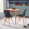 KHG Solid Beech Dining Table 70 x 60 cm, Country Style, Straight Edge, for 2 view 3