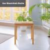 KHG Solid Beech Dining Table 70 x 60 cm, Country Style, Straight Edge, for 2 view 4