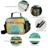 Yopersonalizes Insulated Lunch Bag for Kids and Adults, Orange Blue Dahlia view 4