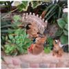 Abaodam 4 Sets Resin Rabbit Figurines, Cute Cartoon Garden Décor for Indoor and Outdoor Use, 3 Pieces × 4 view 4