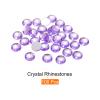 QUARKZMAN 100 Pcs Rhinestones, Flat Back, 12mm Round Acrylic Crystal Gems, Light Purple view 3