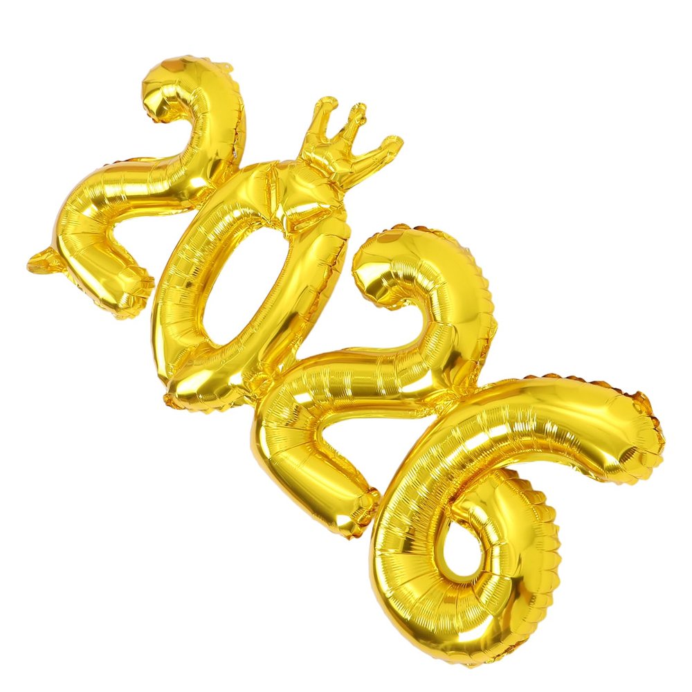 Ciieeo 2026 Number Balloon - Gold