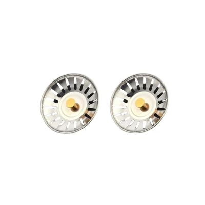 ZHGUIMING 2-Piece Kitchen Sink Strainer and Drain Stopper, Gold