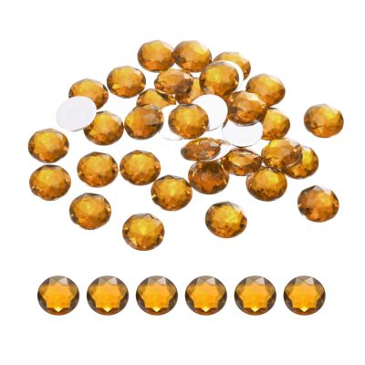 QUARKZMAN 50 Pcs Flat Back Rhinestones, Brown